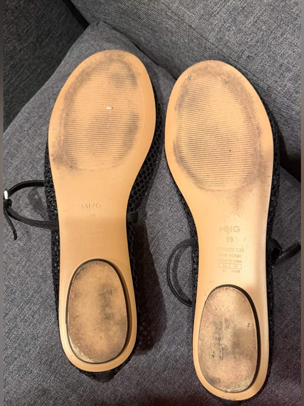 MESH BALLET FLATS WITH BUCKLE STRAP - Picture 4 of 4